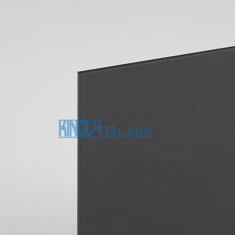 Clear Float with Black Lacquered  RAL9005 
